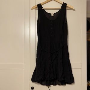 Black mini beach coverup